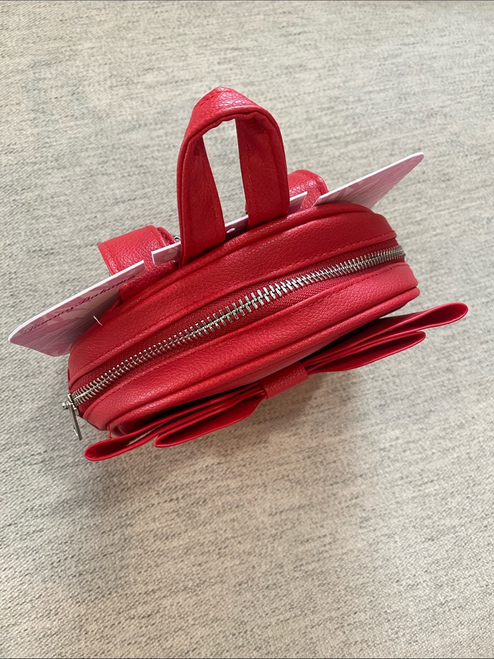 Tommy Bahama Adorable Red Bow Backpack - Picture 3 of 5